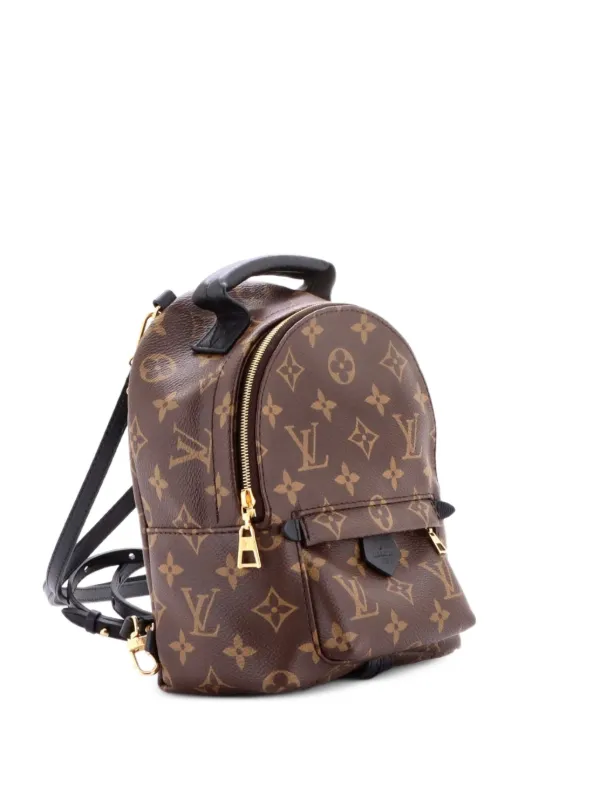 louis vuitton backpack uk Louis Vuitton Pre-Owned Palm Springs Monogram Canvas Mini Backpack | Brown