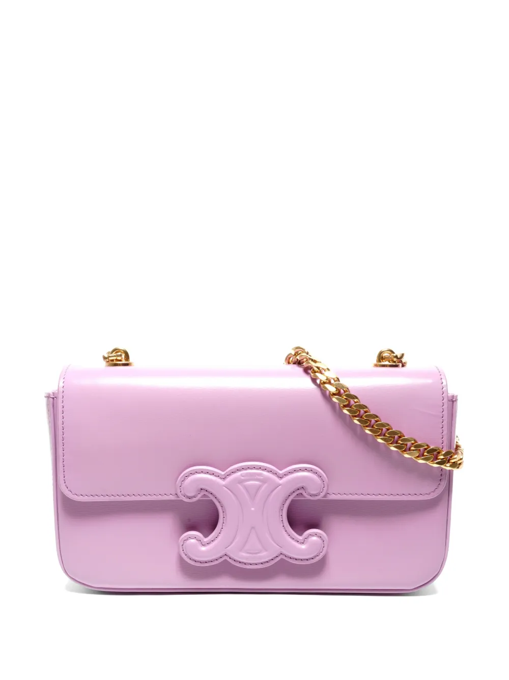 Celine Pre-Owned 2022 Triomphe chain shoulder bag - Rosa