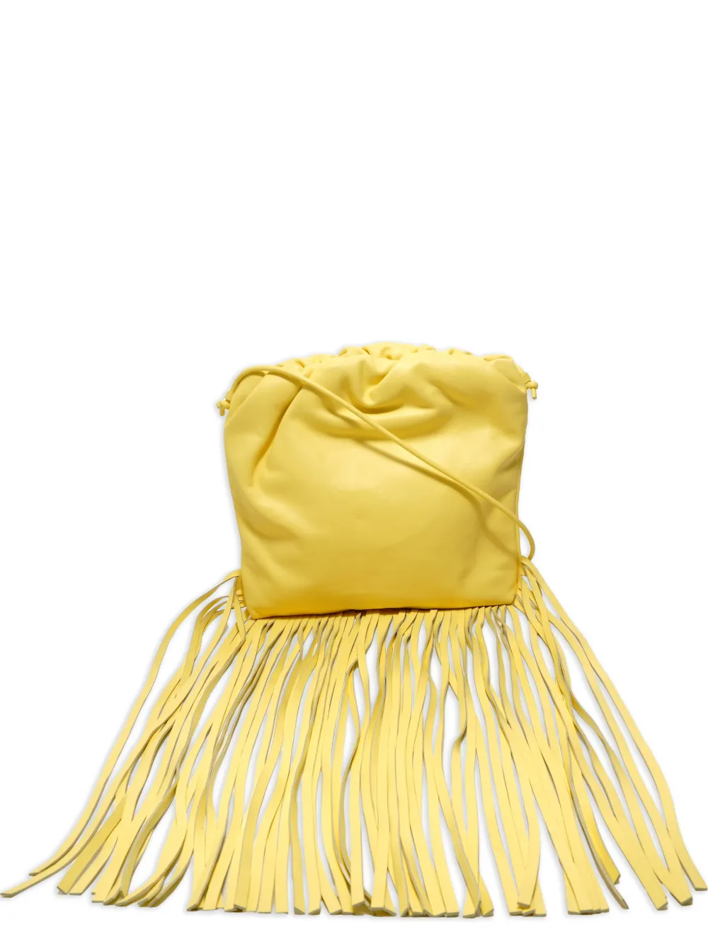 Bottega Veneta Pre-Owned 2020s Fringe pouch shoulder bag - Giallo