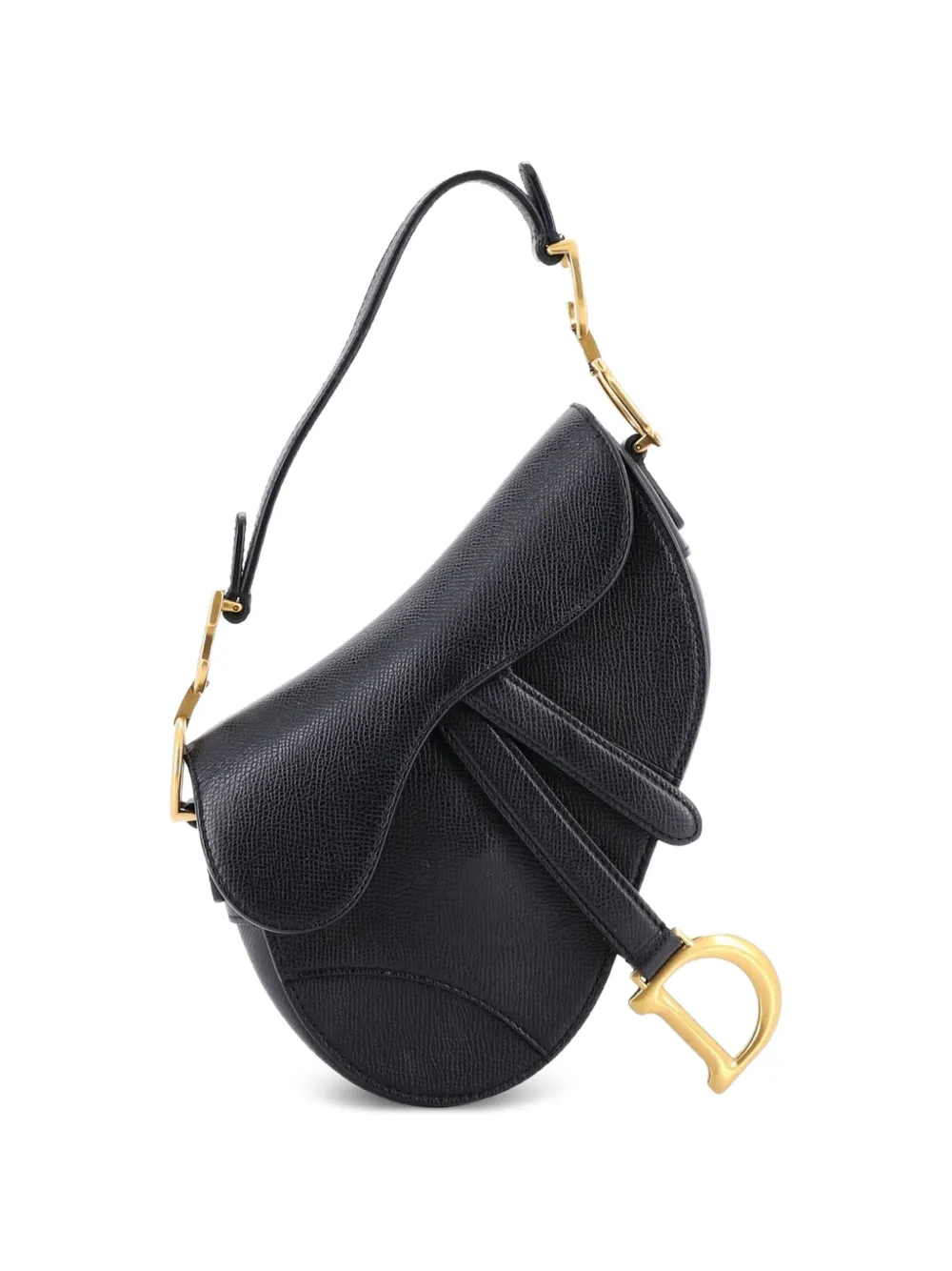 Christian Dior Pre-Owned Saddle Handbag Leather Mini shoulder bag - Nero