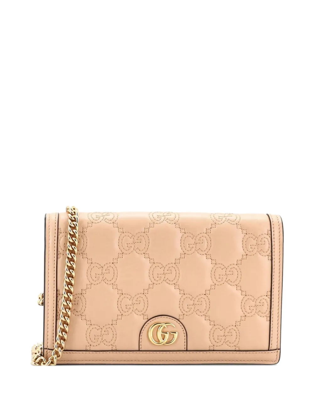 Gucci Pre-Owned Petite GG Marmont Chain Wallet GG Matelasse Leather Mini crossbody bag - Rosa