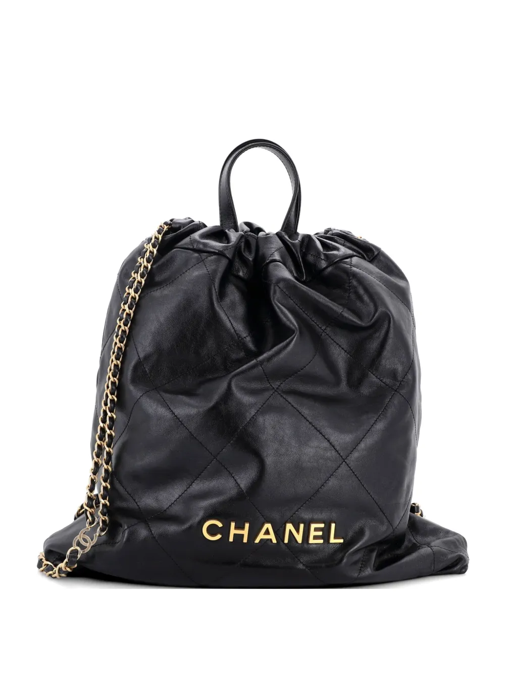 CHANEL Pre-Owned 22 Chain Quilted Calfskin Large backpack - Nero
