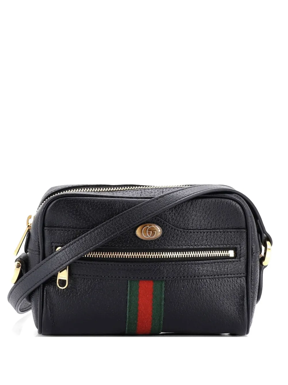 Gucci Pre-Owned Ophidia Shoulder Bag Leather Mini crossbody bag - Nero