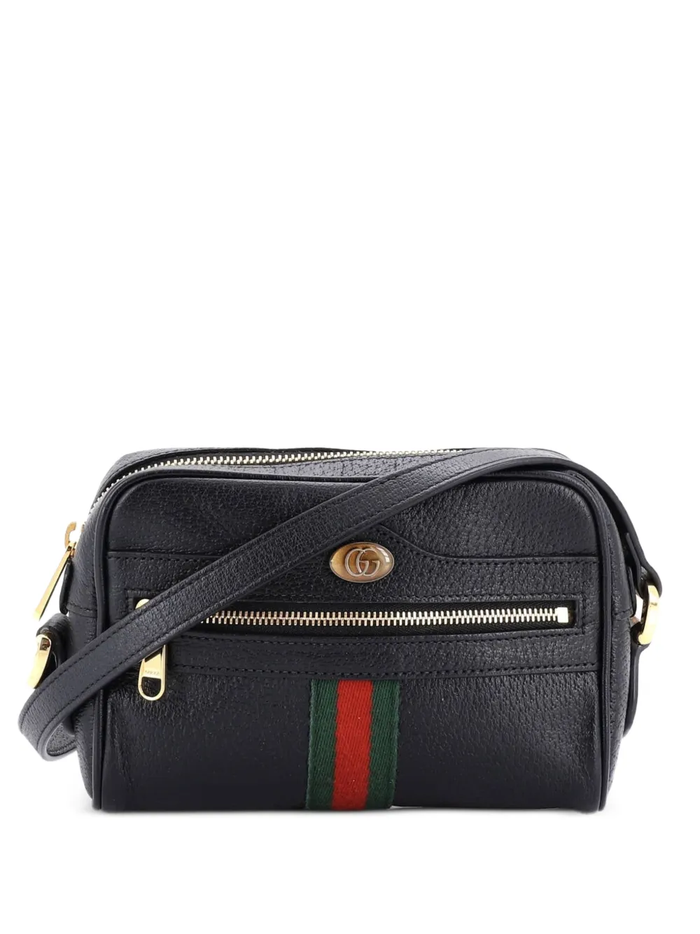 Gucci Pre-Owned Ophidia Shoulder Bag Leather Mini crossbody bag - Nero