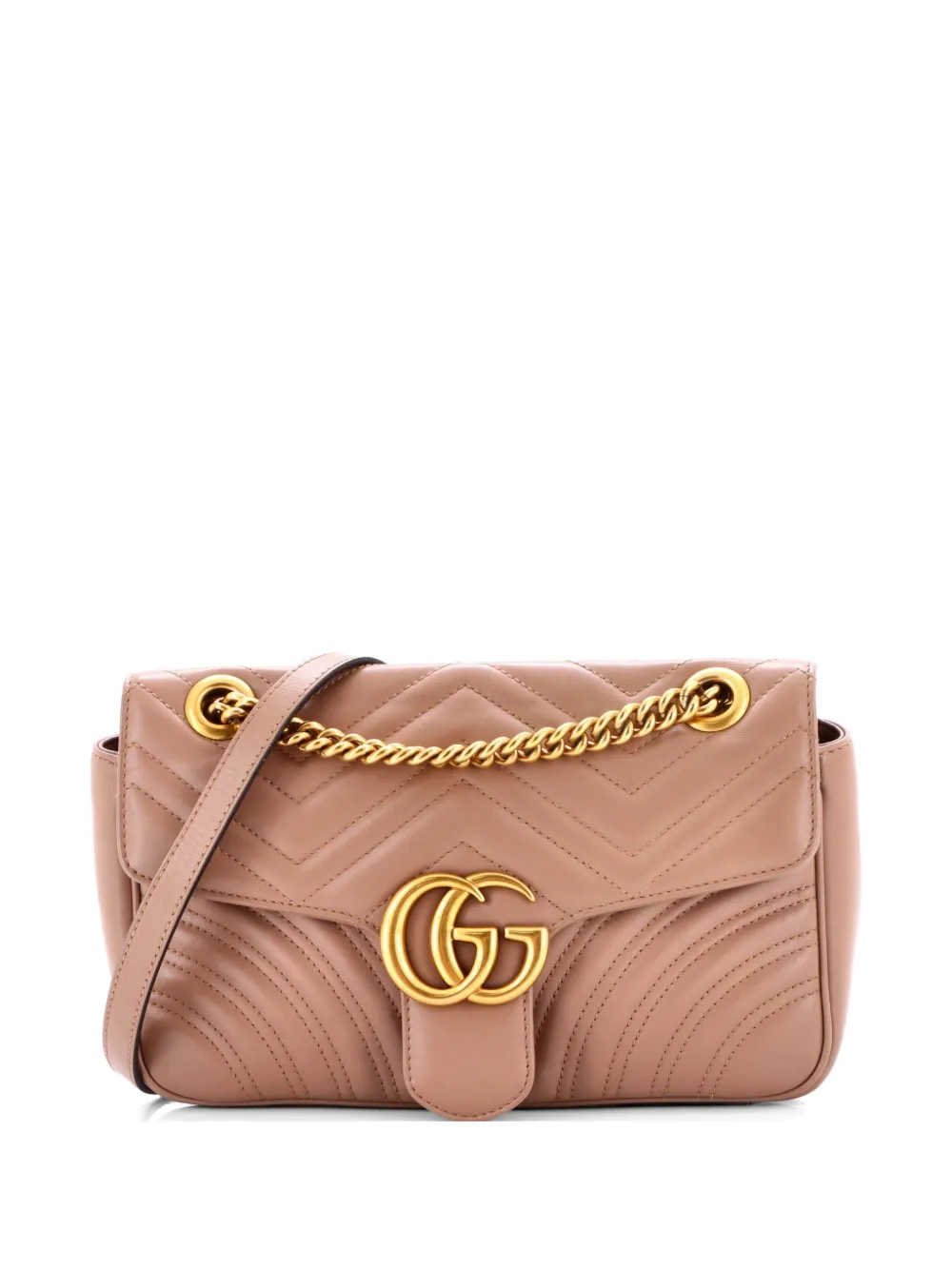Gucci Pre-Owned GG Marmont Flap Bag Matelasse Leather Small crossbody bag - Toni neutri