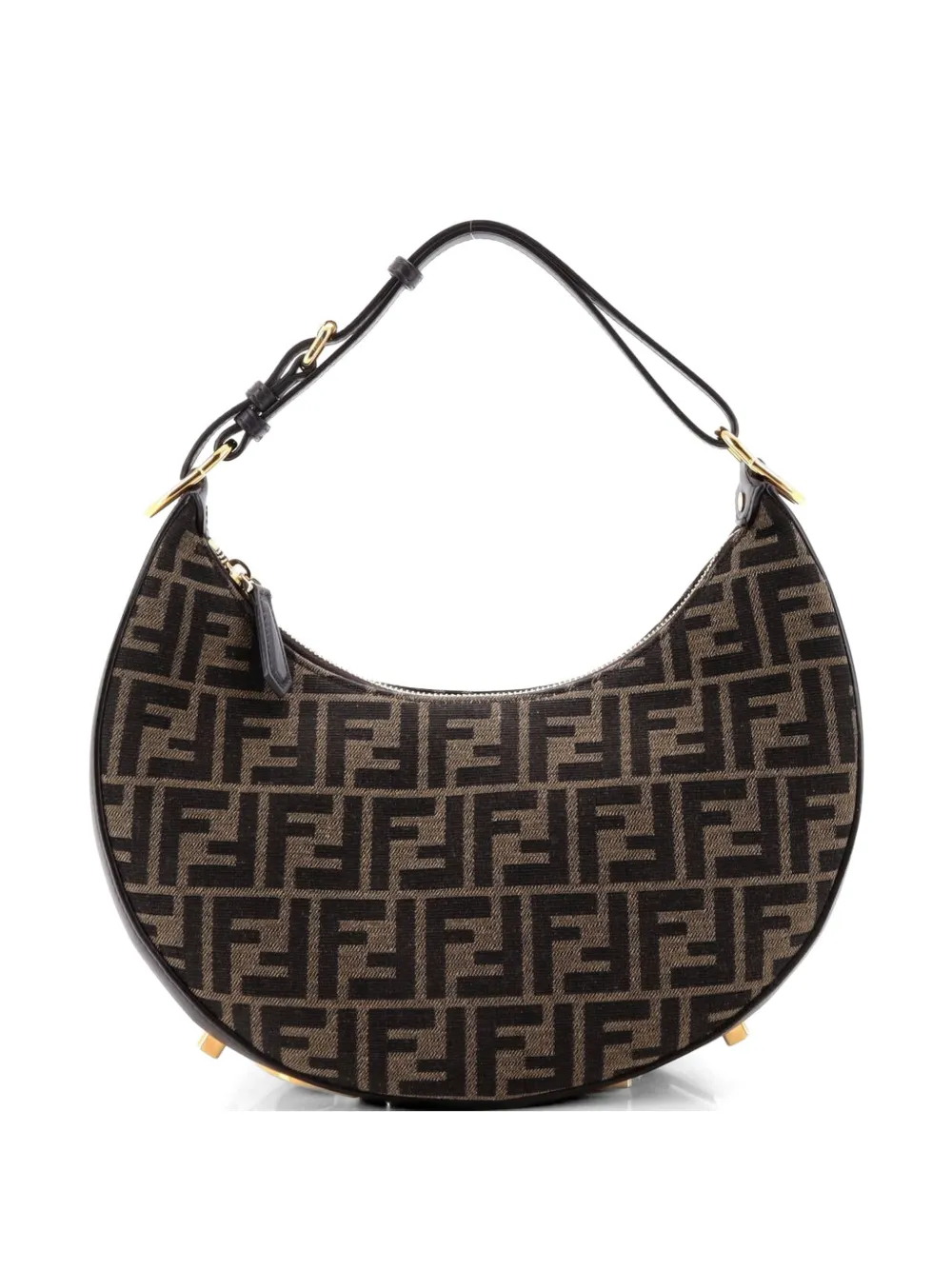 Fendi Pre-Owned Fendigraphy Bag Zucca Canvas Small hobo bag - Marrone