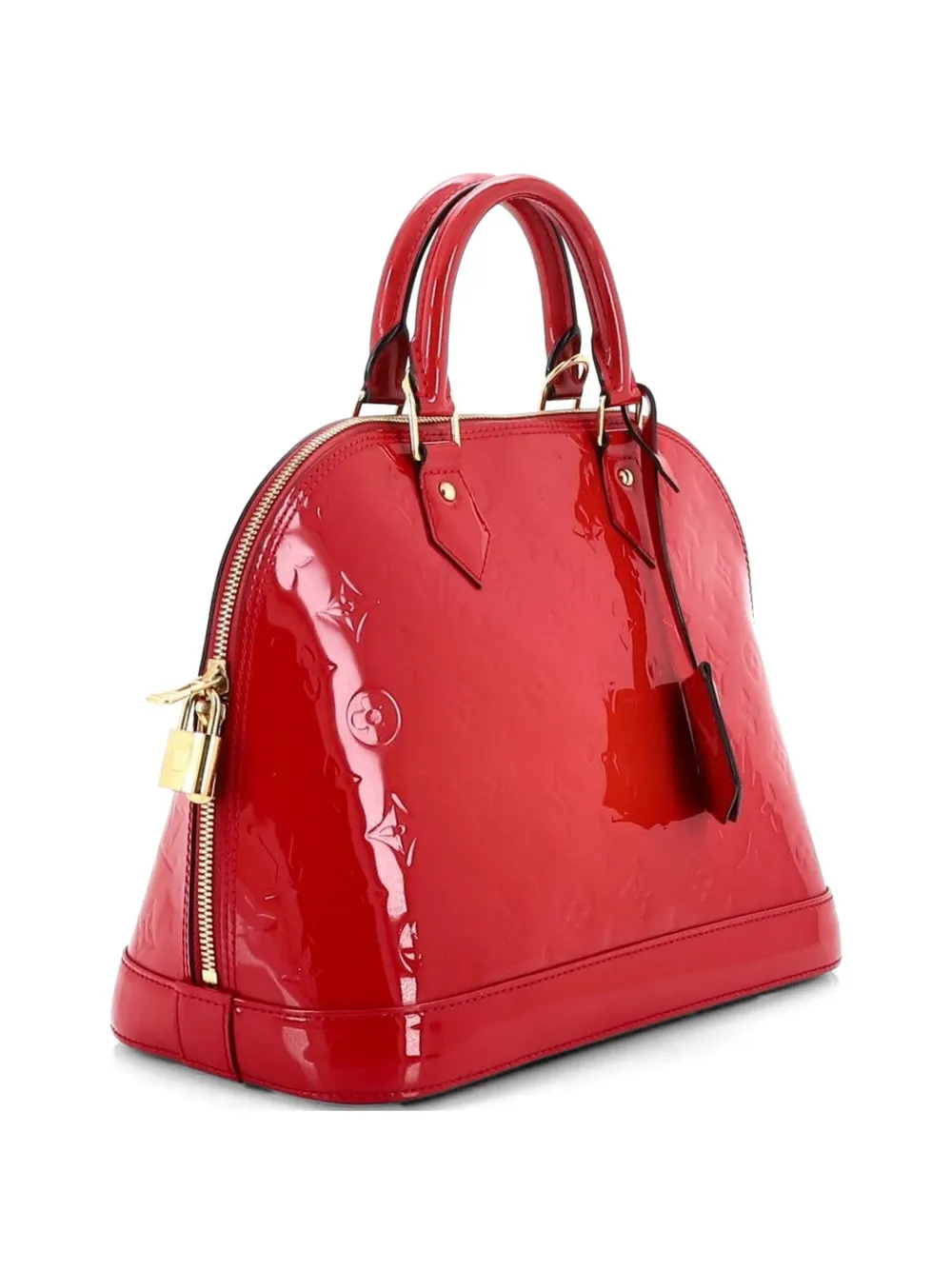 Louis Vuitton Pre-Owned Alma Handbag Monogram Vernis PM satchel - Rosso
