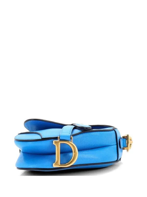 Christian Dior Pre-Owned Saddle Handbag With Strap Leather Micro