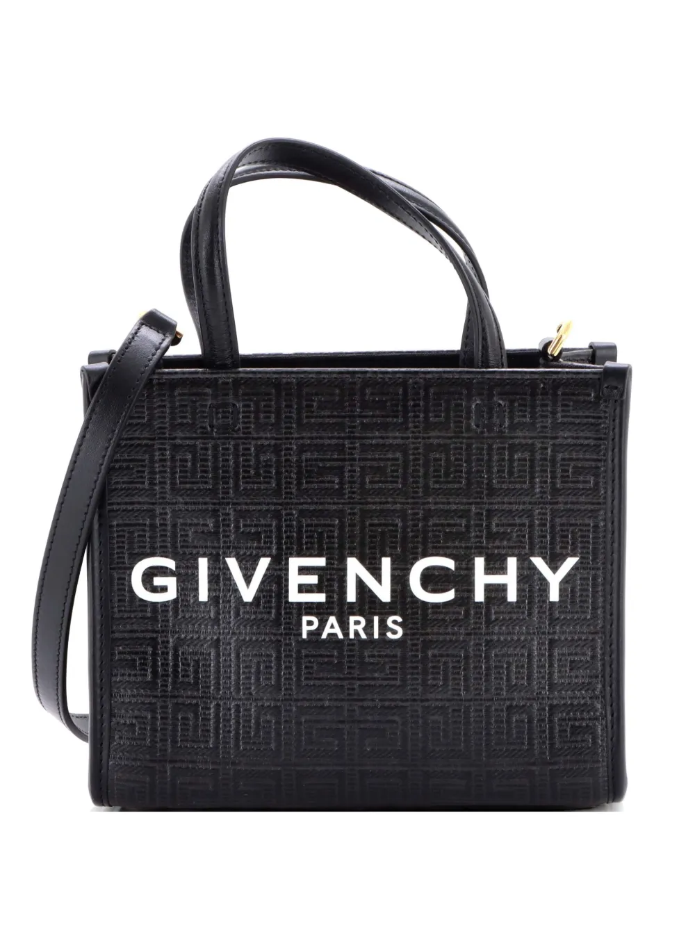 Givenchy Pre-Owned G- 4G Embossed Coated Canvas Mini tote bag - Nero