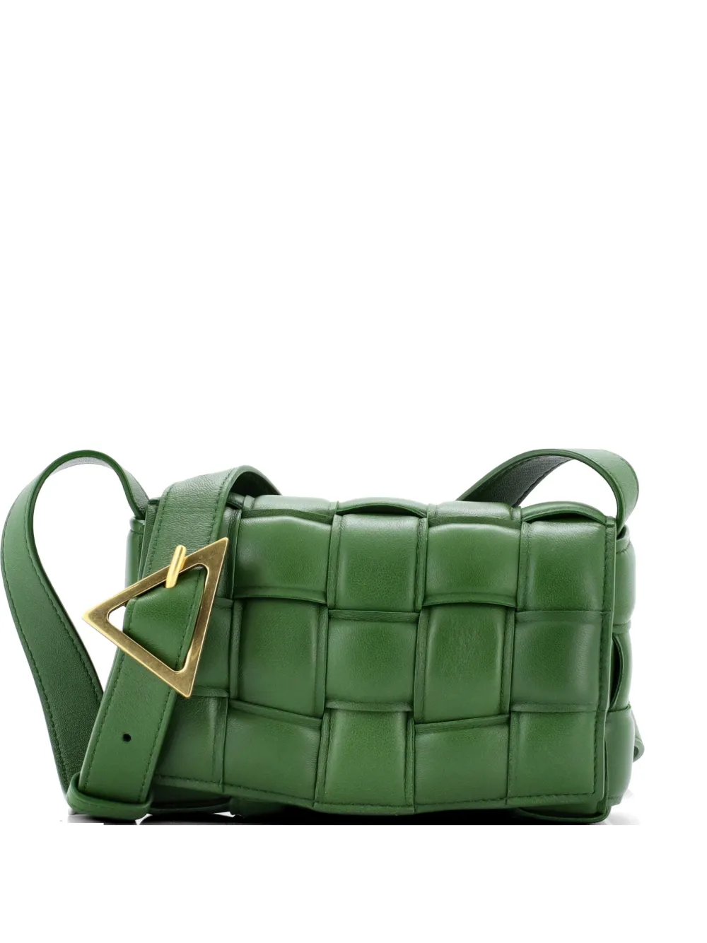 Bottega Veneta Pre-Owned Cassette Padded Maxi Intrecciato Leather Small crossbody bag - Verde