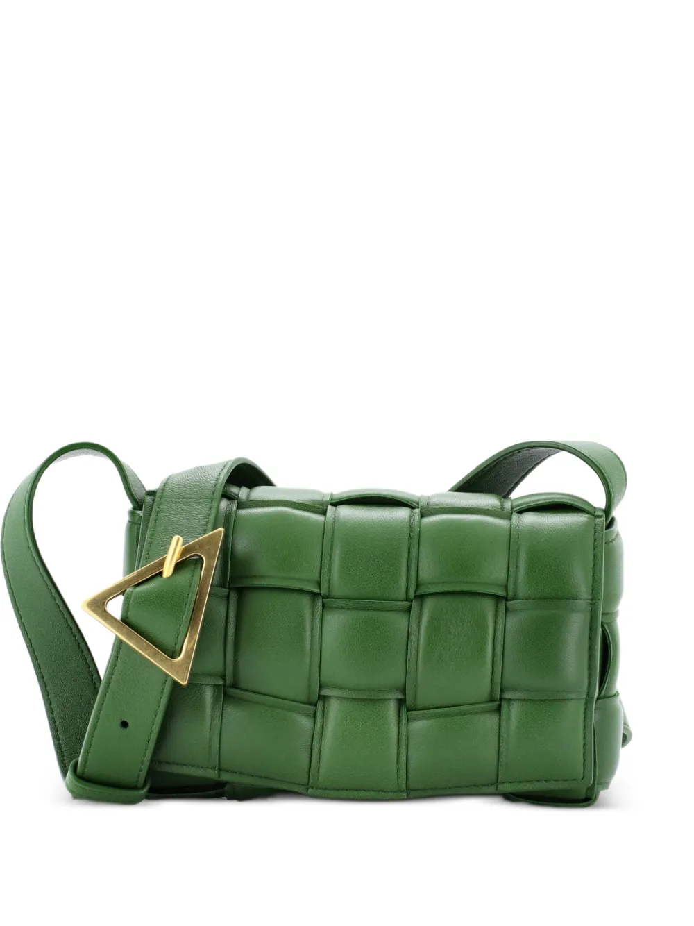 Bottega Veneta Pre-Owned Cassette Padded Maxi Intrecciato Leather Small crossbody bag - Verde