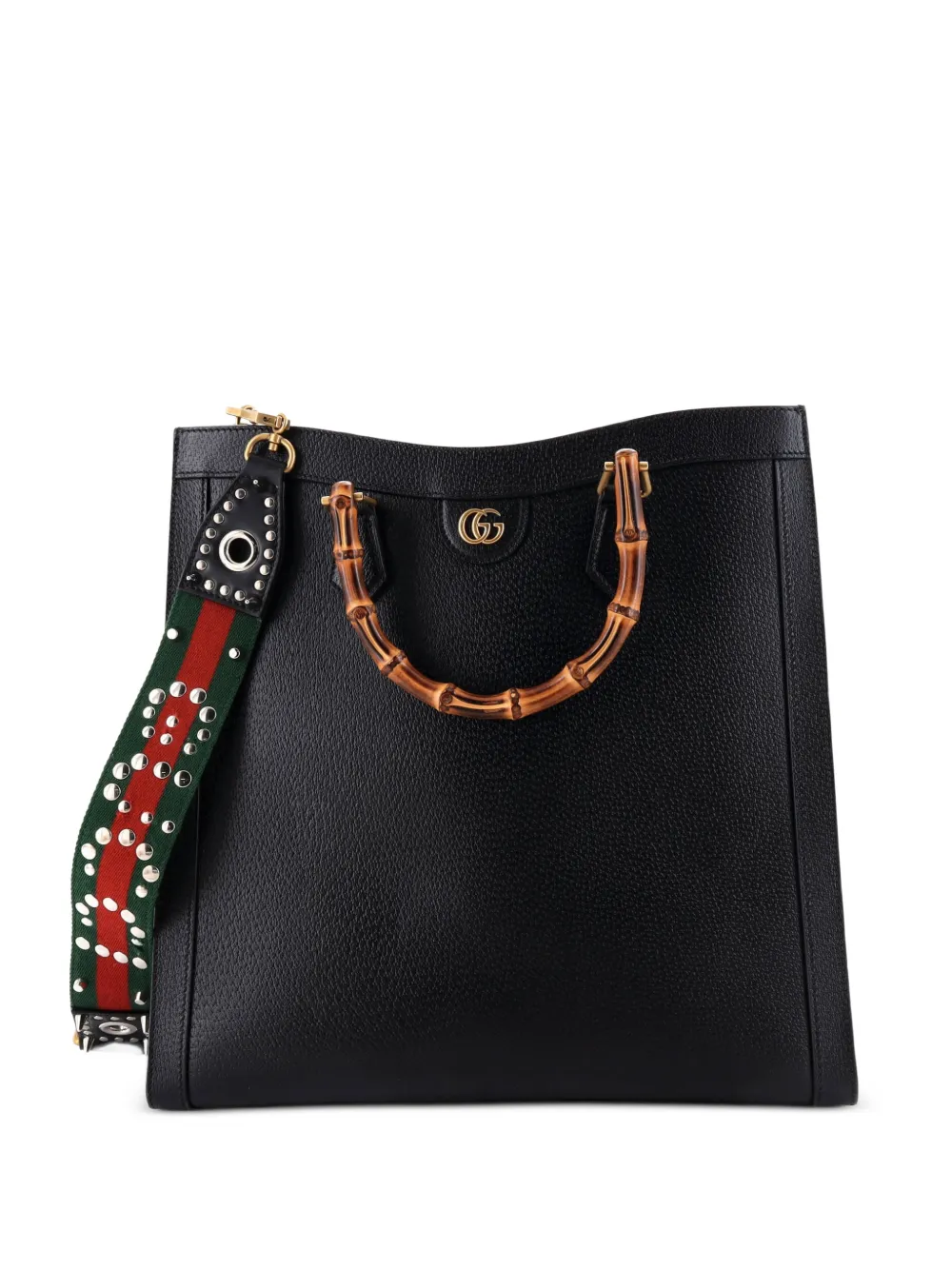Gucci Pre-Owned Diana NM Bamboo Handle Leather Large tote bag - Nero