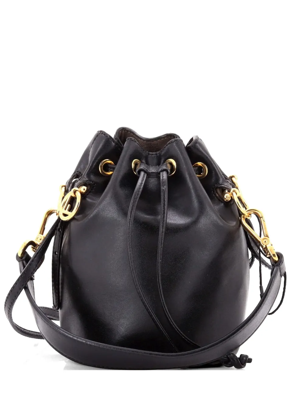 Fendi Pre-Owned Mon Tresor Leather Mini bucket bag - Nero
