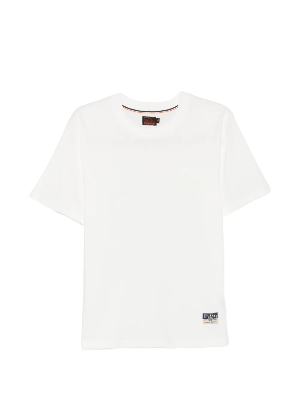 Evisu Logo-embroidered Seagull T-shirt In White