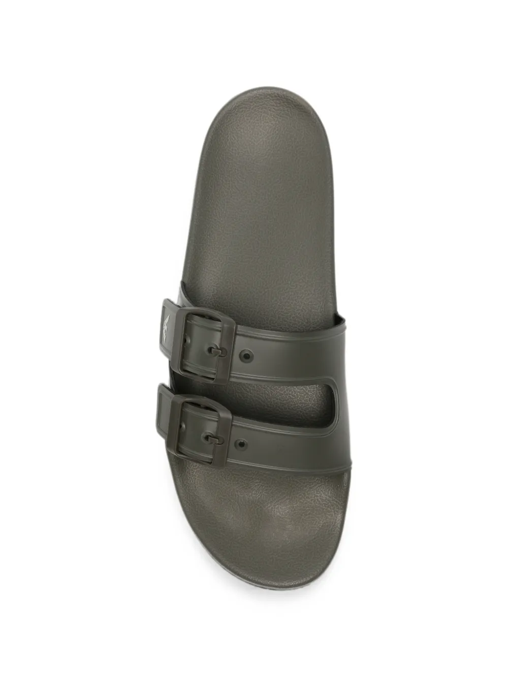 Emporio Armani buckle-strap slides Groen