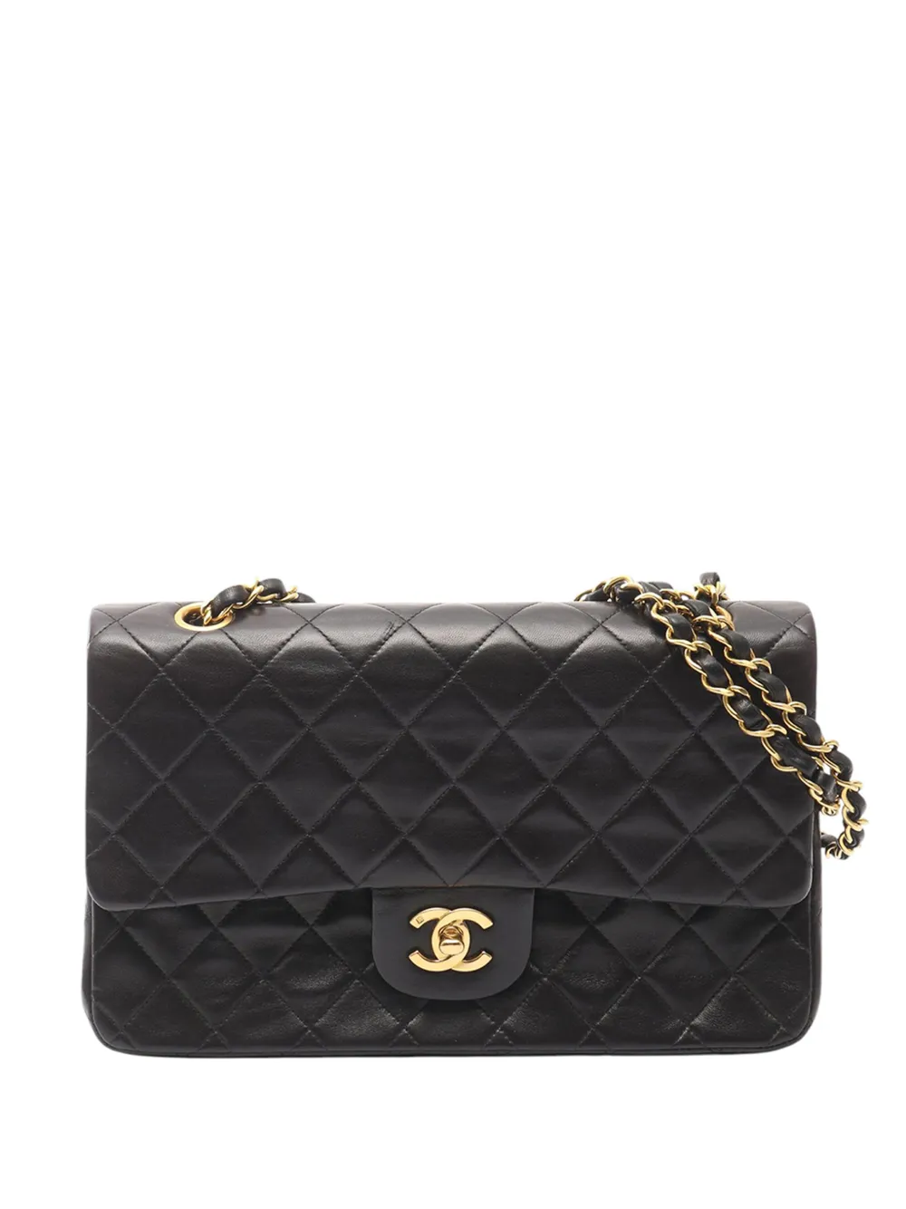 CHANEL Pre-Owned 1994-1996 Medium Classic Lambskin Double Flap shoulder bag - Nero