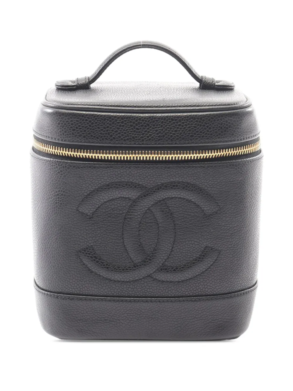 CHANEL Pre-Owned 1994-1996 CC Caviar vanity bag - Nero
