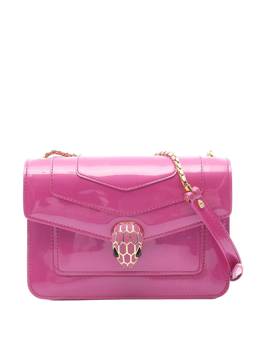Bvlgari Pre-Owned 2010-2026 Patent Serpenti Forever crossbody bag - Rosa