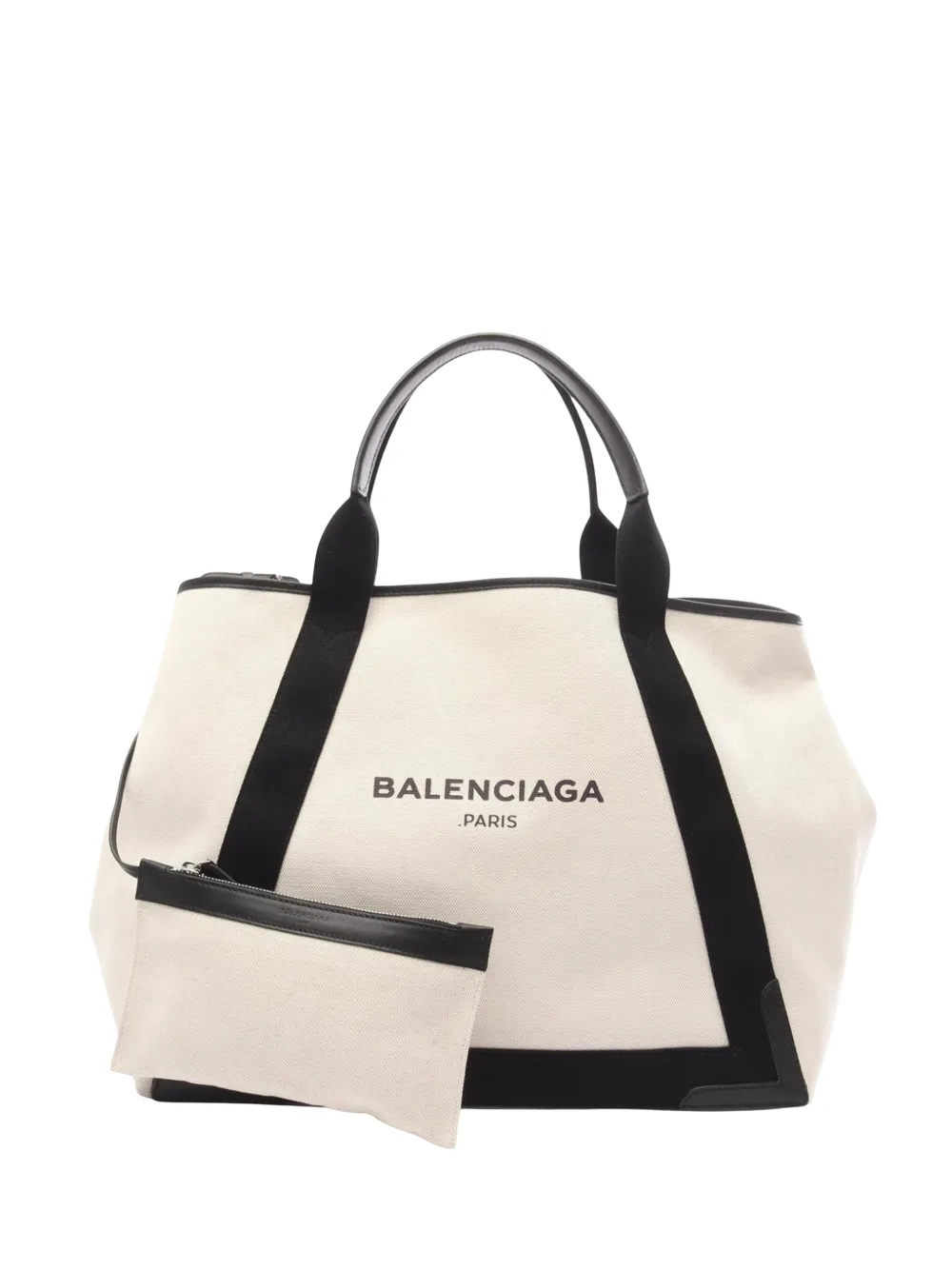 Balenciaga Pre-Owned 2010-2026 Canvas Navy Cabas M tote bag - Bianco