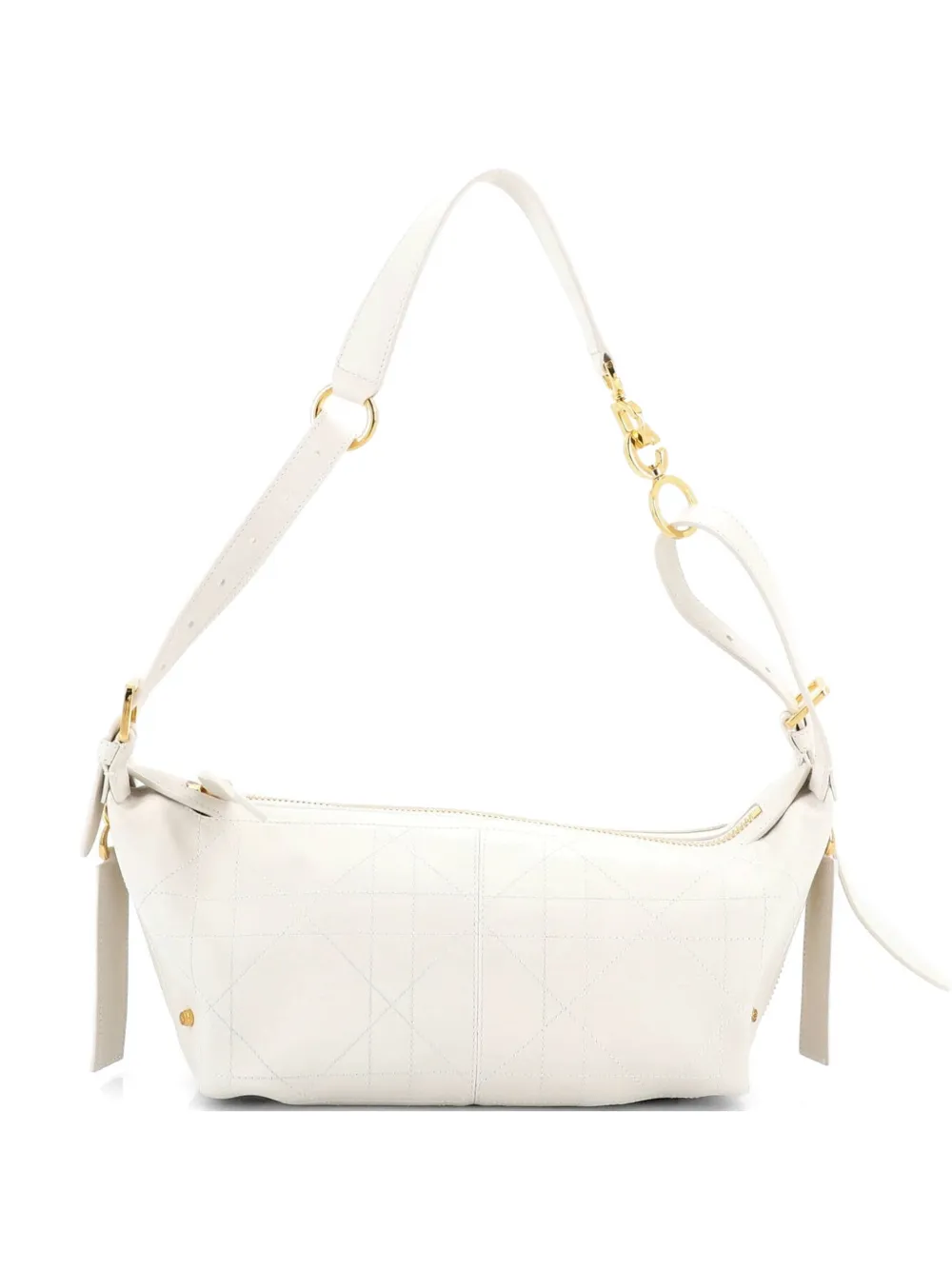 Christian Dior Pre-Owned D-Journey Bag Macrocannage Quilt Calfskin Small shoulder bag - Bianco