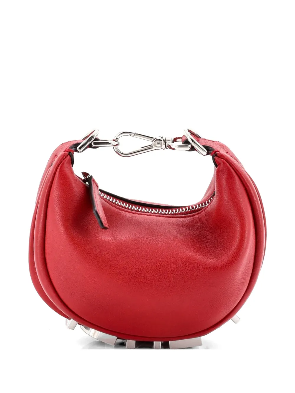 Fendi Pre-Owned Fendigraphy Bag Leather Nano hobo bag - Rosso