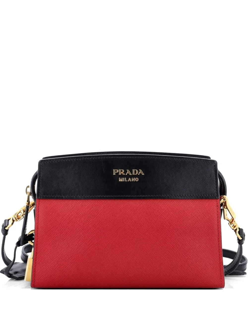 Prada Pre-Owned Bibliotheque Saffiano Leather crossbody bag - Rosso