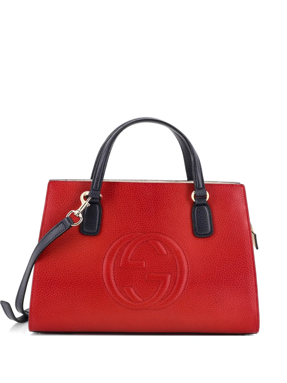 Gucci Pre-Owned Soho Convertible Top Handle Leather Medium satchel - Rosso