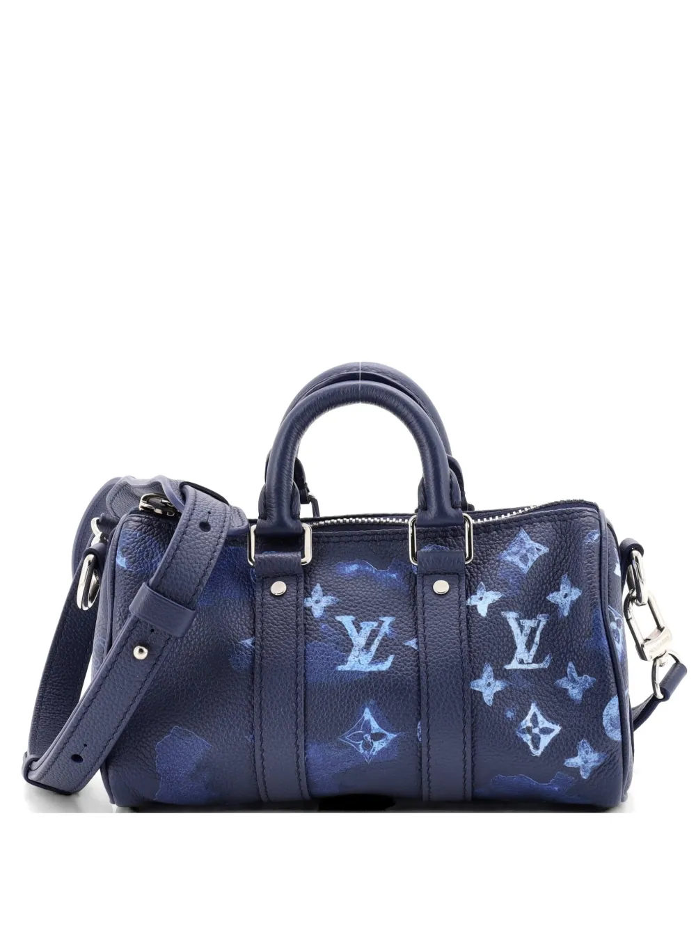 Louis Vuitton Pre-Owned Keepall Bandouliere Bag Limited Edition Monogram Ink Watercolor Leather XS crossbody bag - Blue