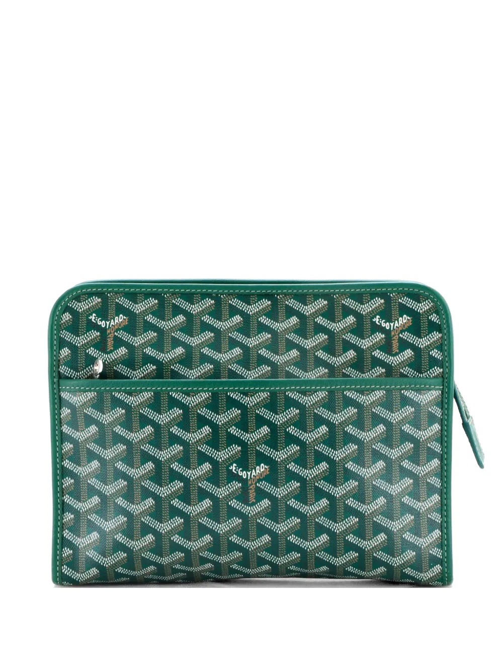 Goyard Pre-Owned Jouvence Toiletry Pouch Coated Canvas MM clutch bag - Verde