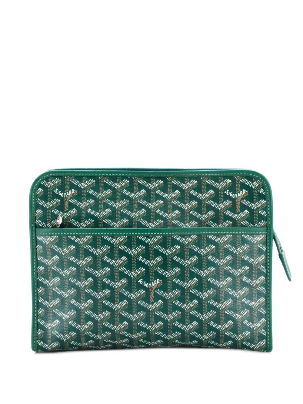 Goyard Pre-Owned Jouvence Toiletry Pouch Coated Canvas MM clutch bag - Verde