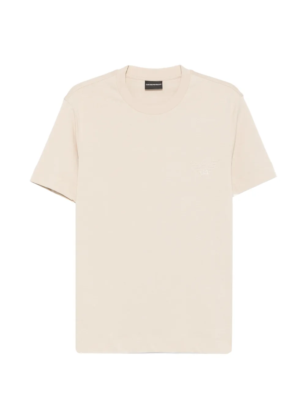 Emporio Armani logo-embroidered T-shirt - Toni neutri
