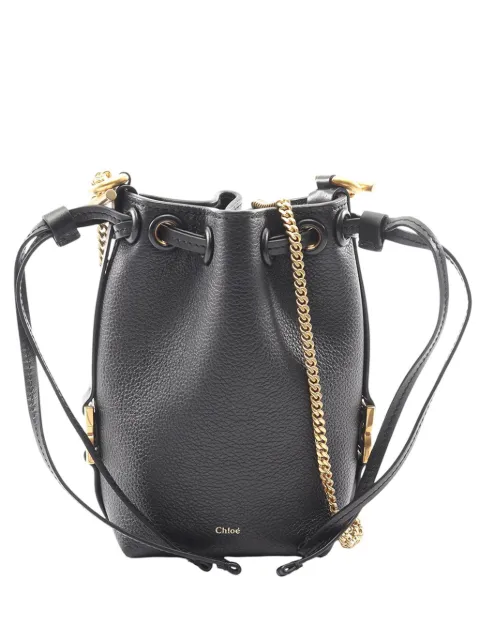 Chloé Pre-Owned bolsa bucket Marcie micro de piel de becerro granulada 2010-2026