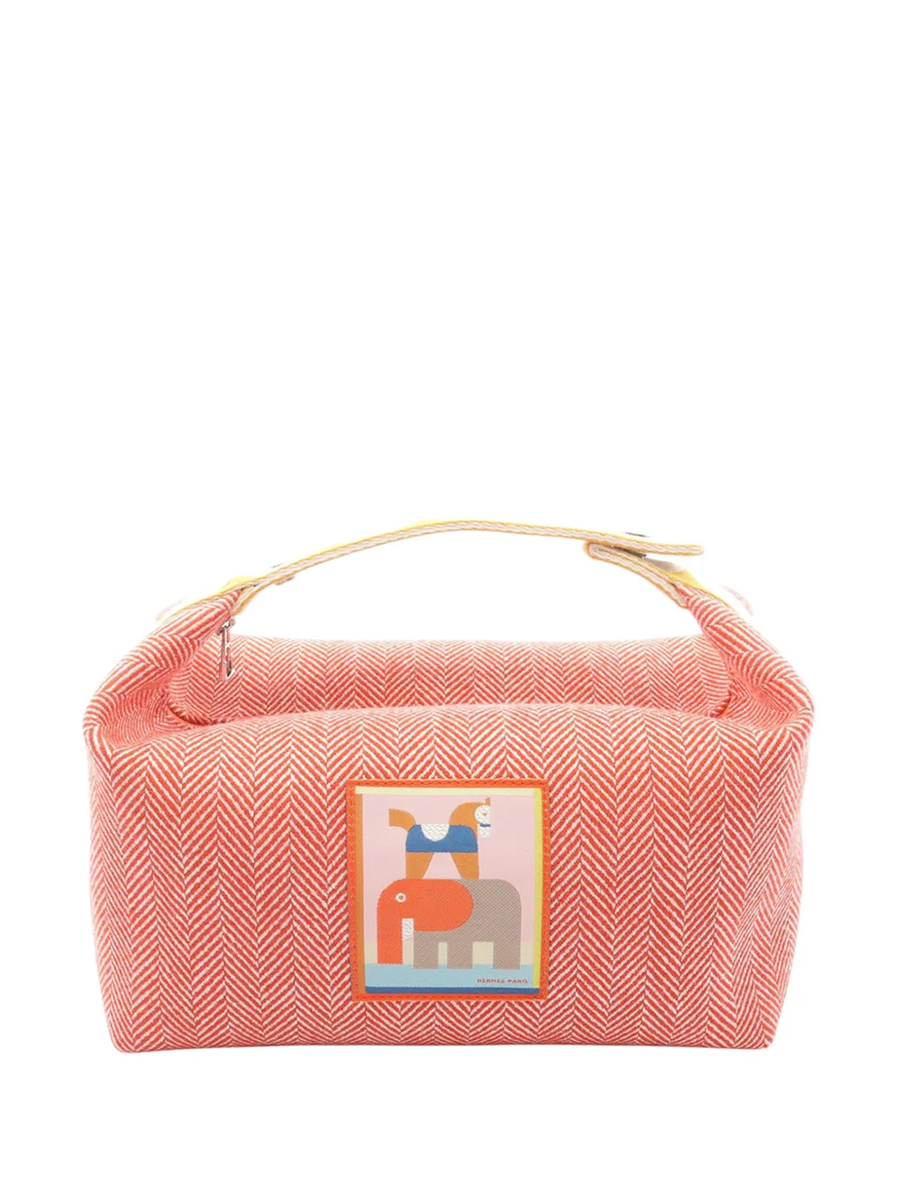 Hermès Pre-Owned 2010-2026 Large Canvas Bride A Brac Case vanity bag - Rosso