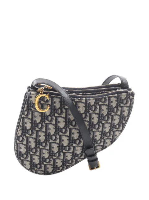 Christian Dior Pre-Owned 2010-2026 オブリーク キャンバス サドル トリプルジップ ショルダーバッグ