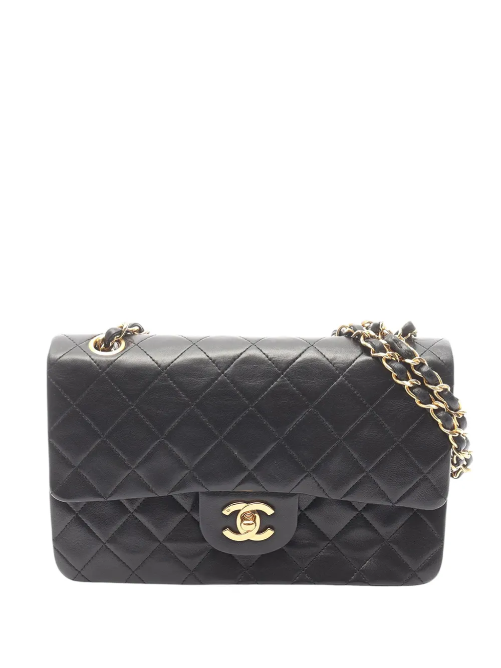 CHANEL Pre-Owned 1989-1991 Small Classic Lambskin Double Flap shoulder bag - Nero