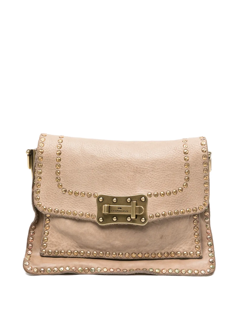 Campomaggi Agnese stud-embellished leather cross body bag - Toni neutri
