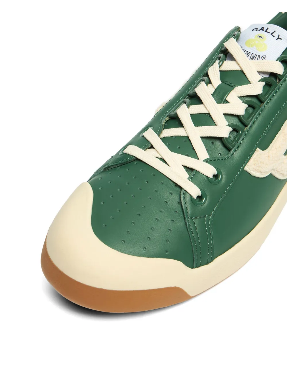 Bally Tennis Collection lace-up leather sneakers Groen