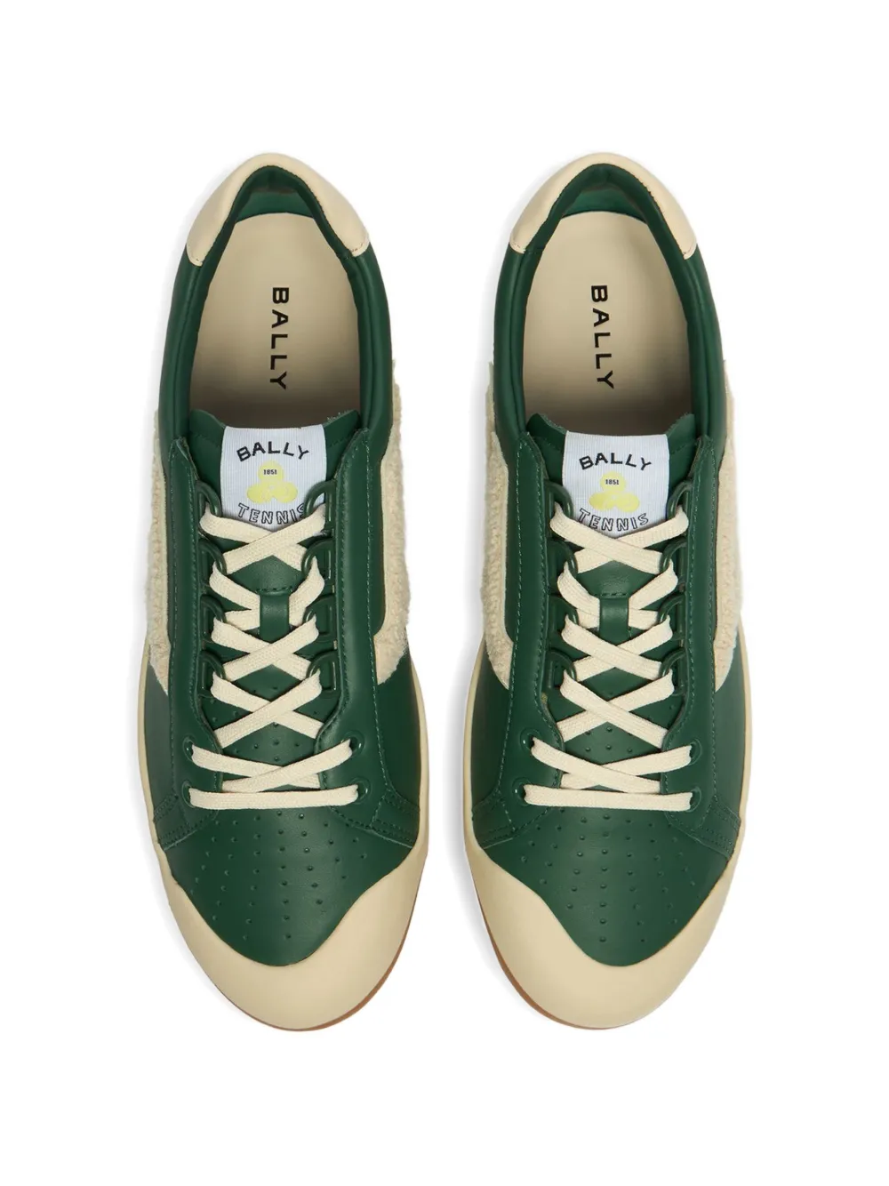 Bally Tennis Collection lace-up leather sneakers Groen