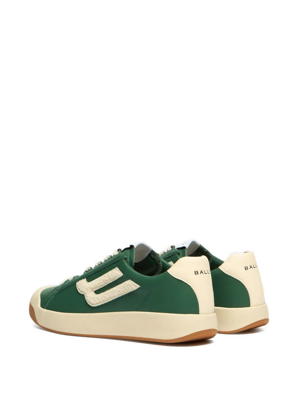 Bally Tennis Collection lace-up leather sneakers Groen