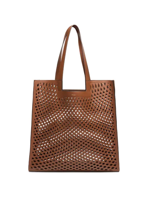Bally Easy Bally laser-cut leather tote bag