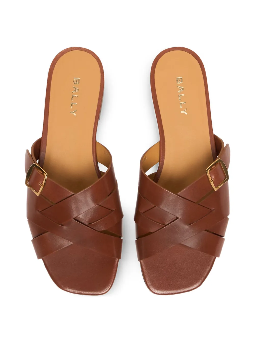 Bally Essence interwoven leather sandals Bruin