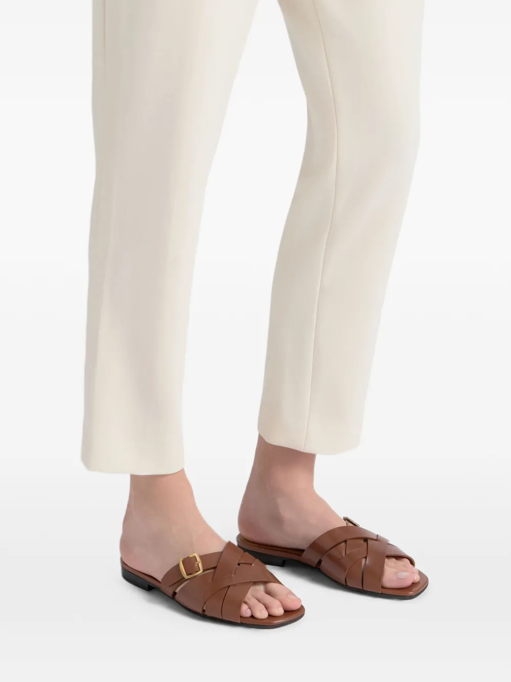 Bally Essence interwoven leather sandals Bruin