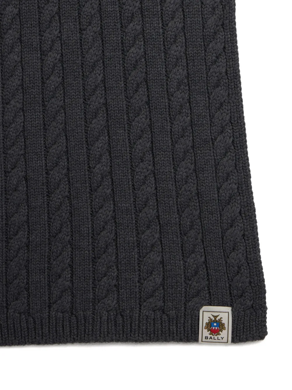 Bally Kabelgebreide sjaal Grijs