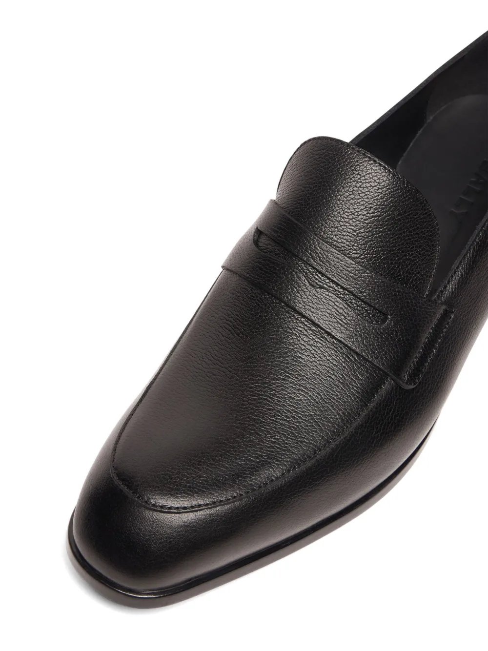 Bally Onizy grained leather loafers Zwart