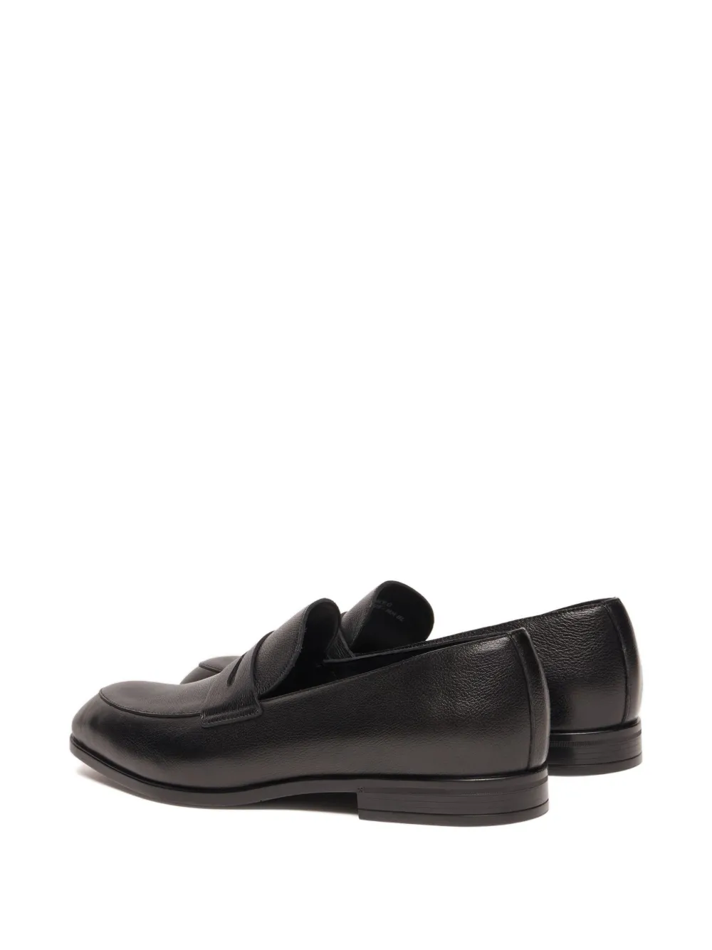 Bally Onizy grained leather loafers Zwart