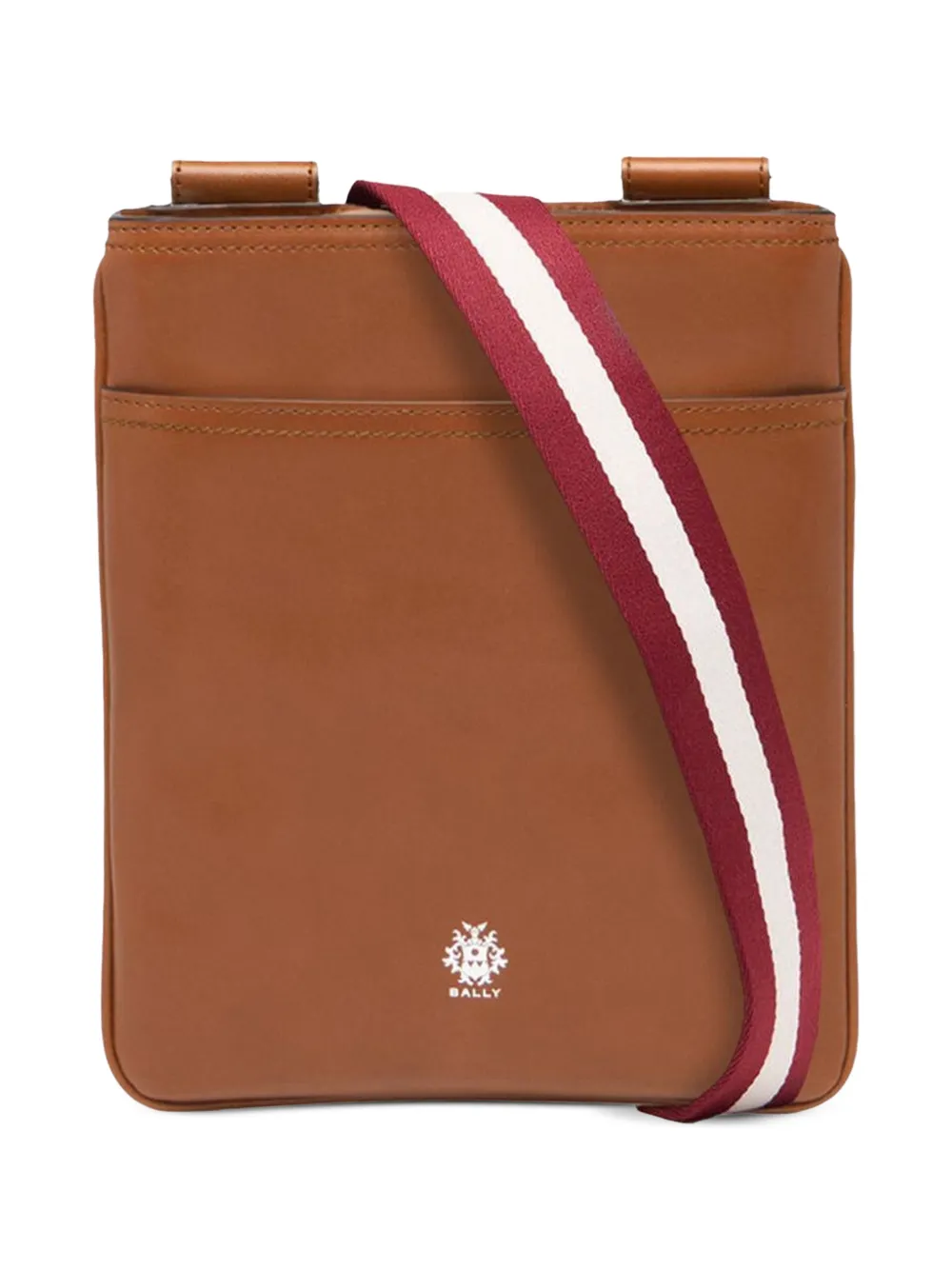 Bally Ray leather crossbody bag - Marrone