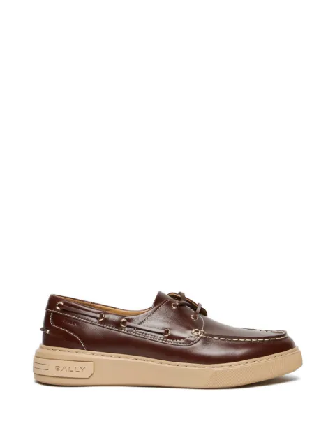 Bally Lift contrast-stitched boat shoes