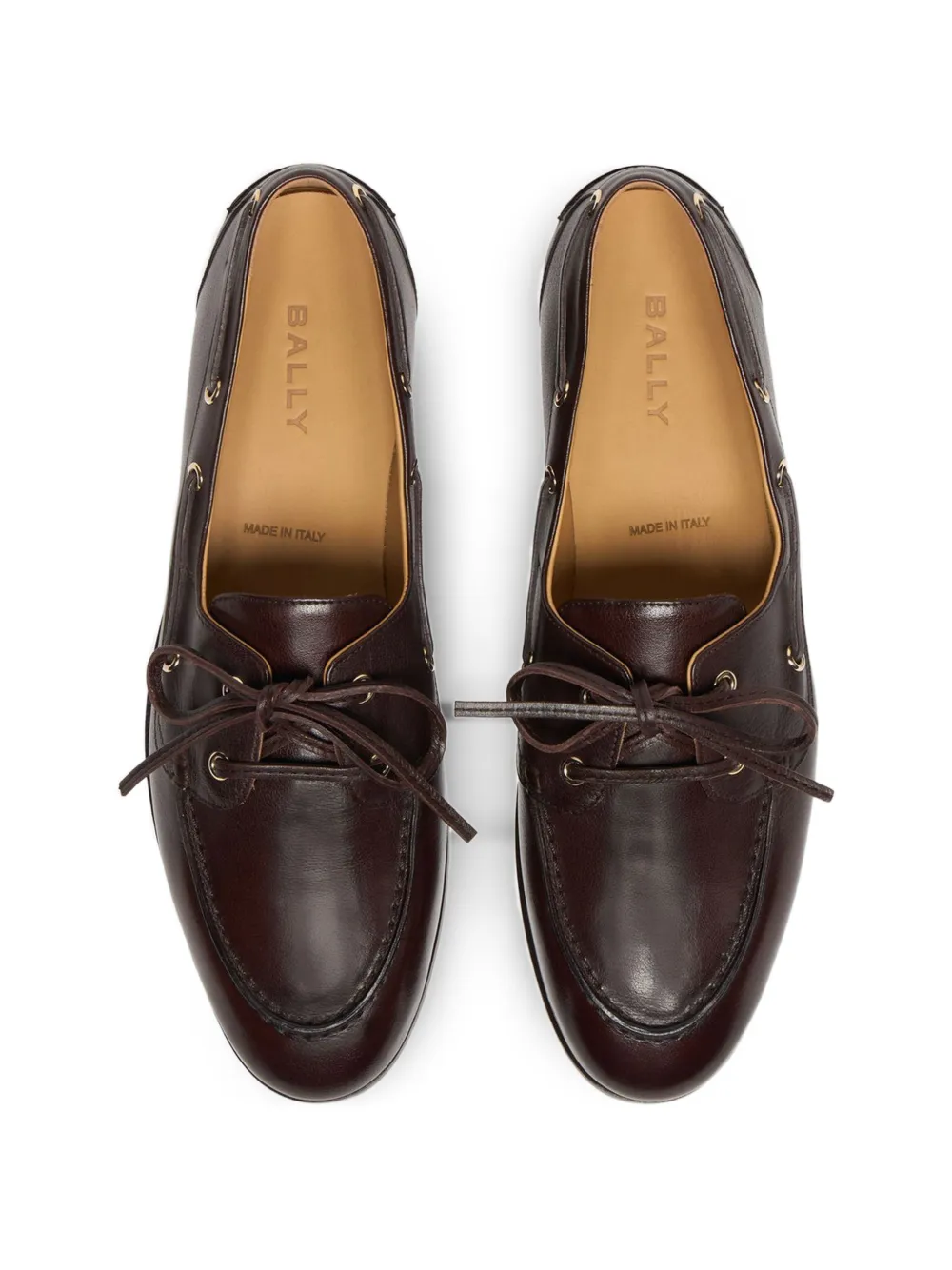 Bally Plume leather boat shoes Bruin