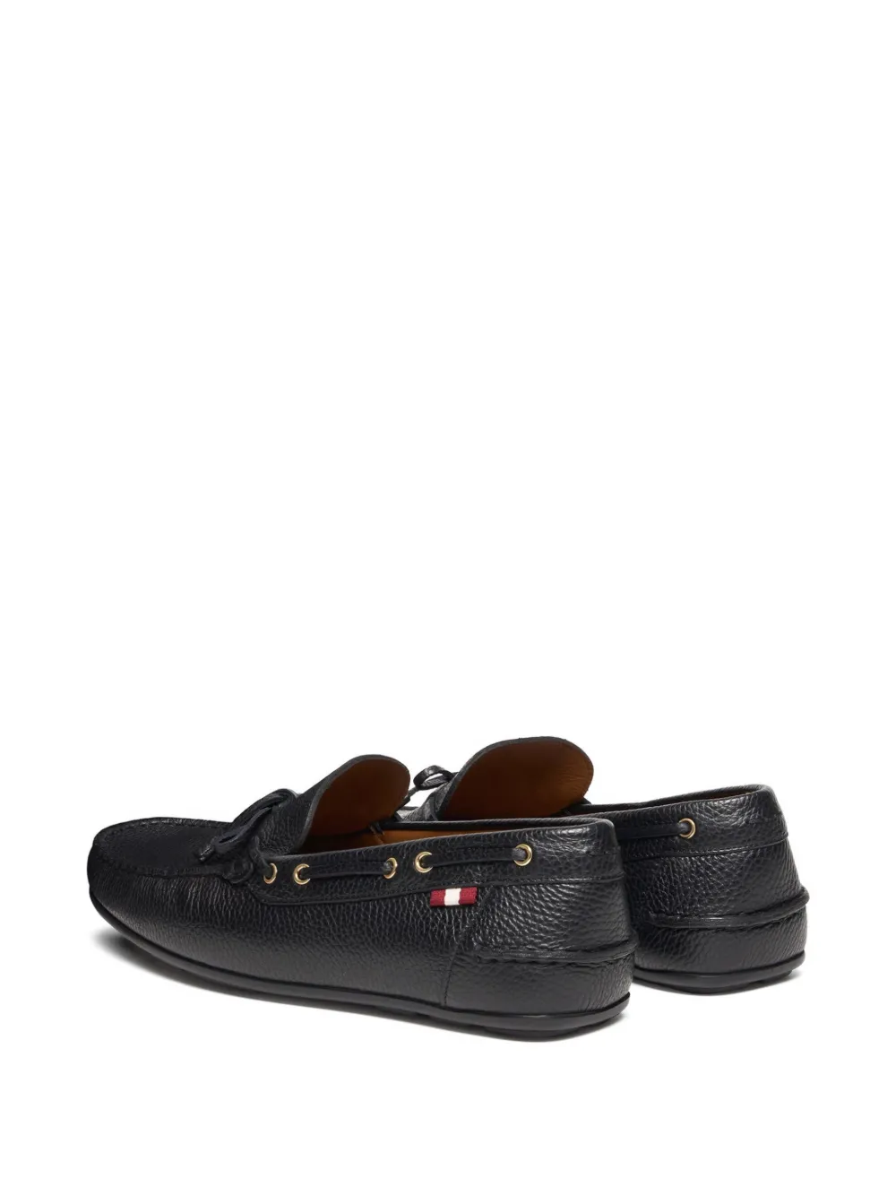 Bally Clay grained-leather loafers Zwart