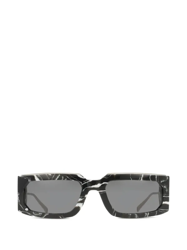 Philipp Plein SPP081 Sunglasses Marble Black Acetate Rectangular Contactsexpress.ca -- Philipp Plein SPP081 main image 4